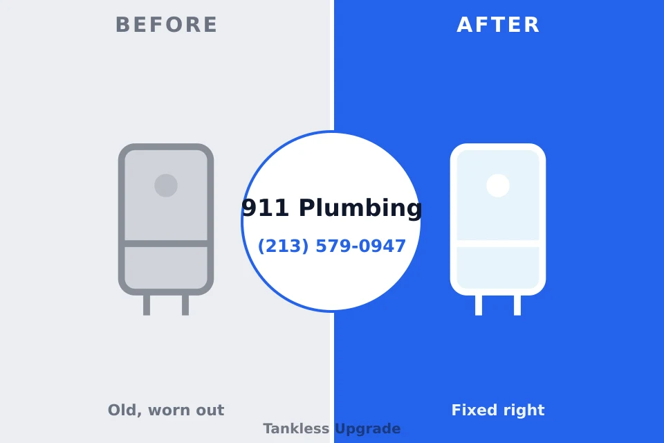 Before and after: plumbing company Meadowood, PA